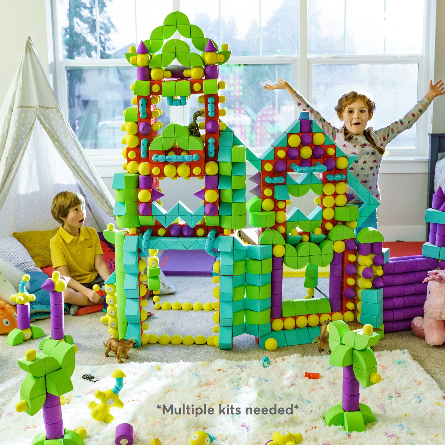 Magnetic Foam Building Blocks