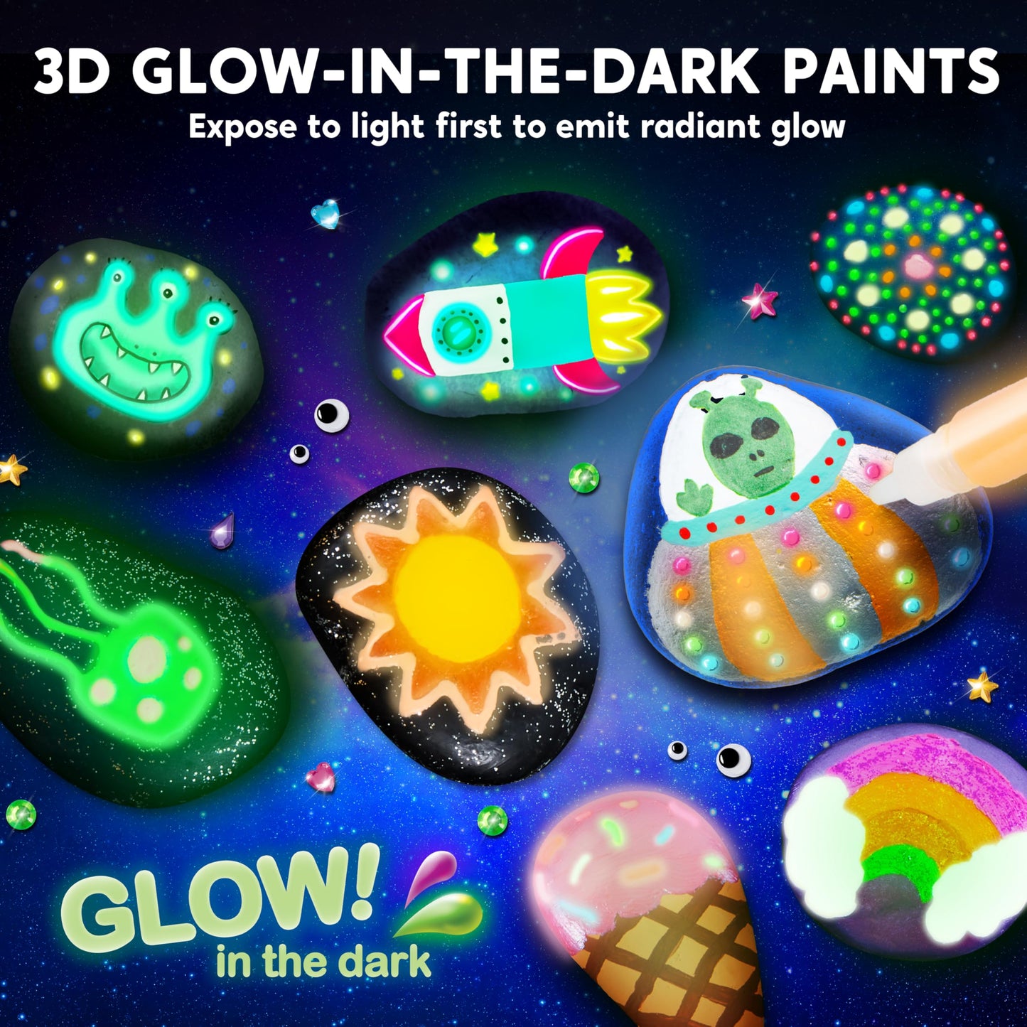 Glow in The Dark Rock Kit