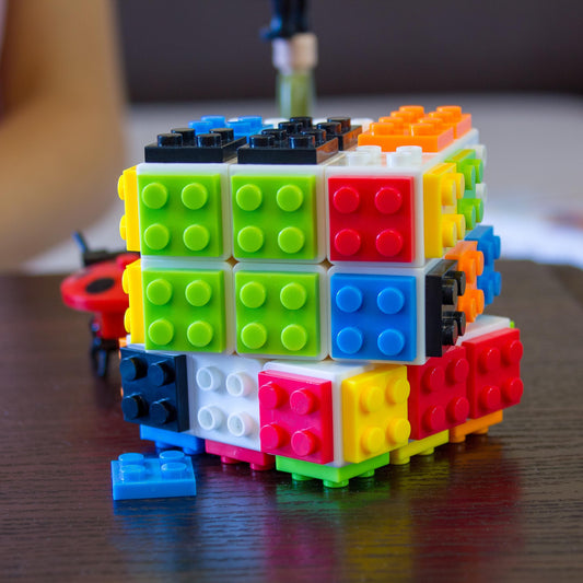 3x3 Brick Speed Cube with Building Blocks