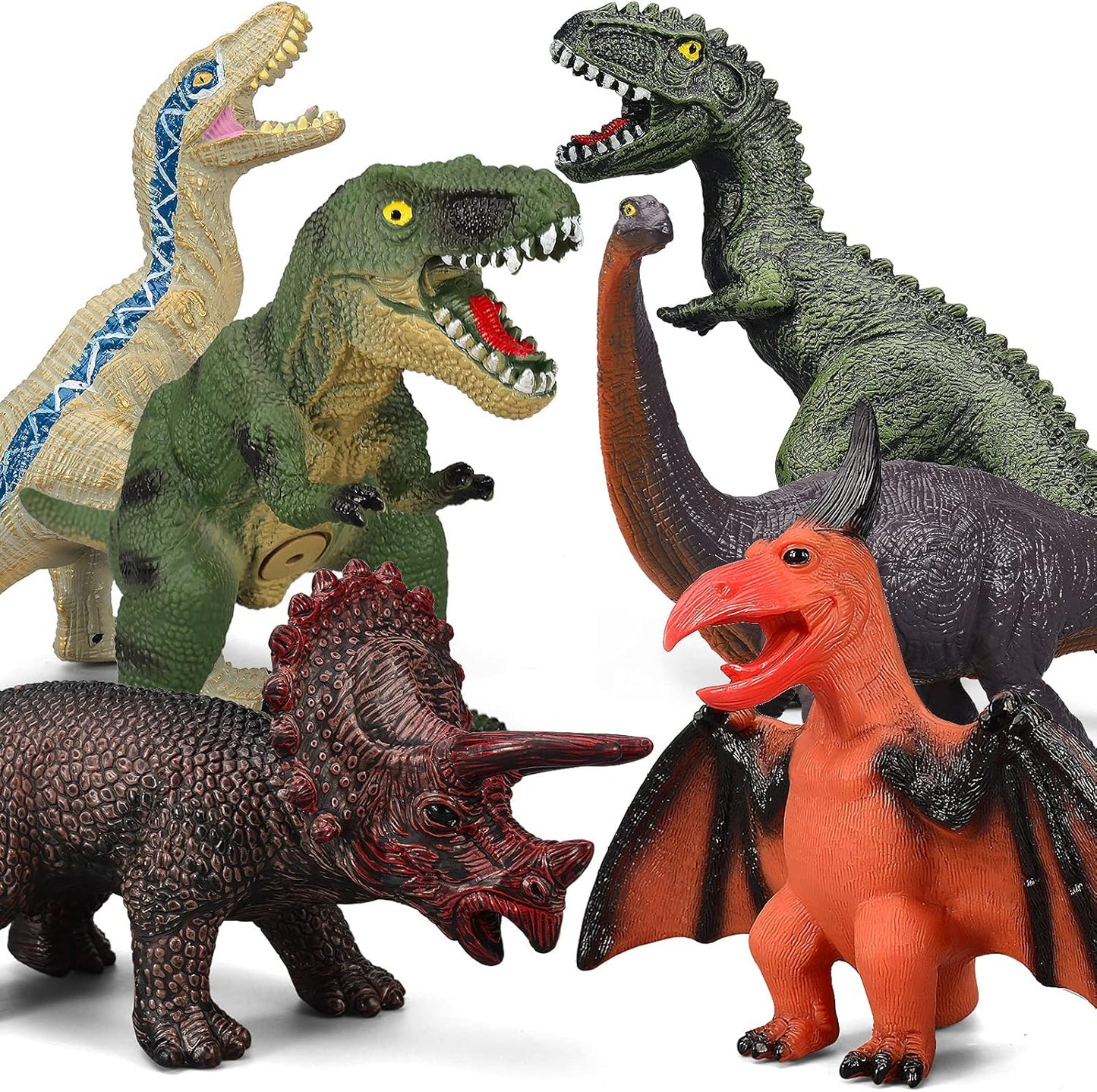 6 Jumbo Soft Dinosaur Toys