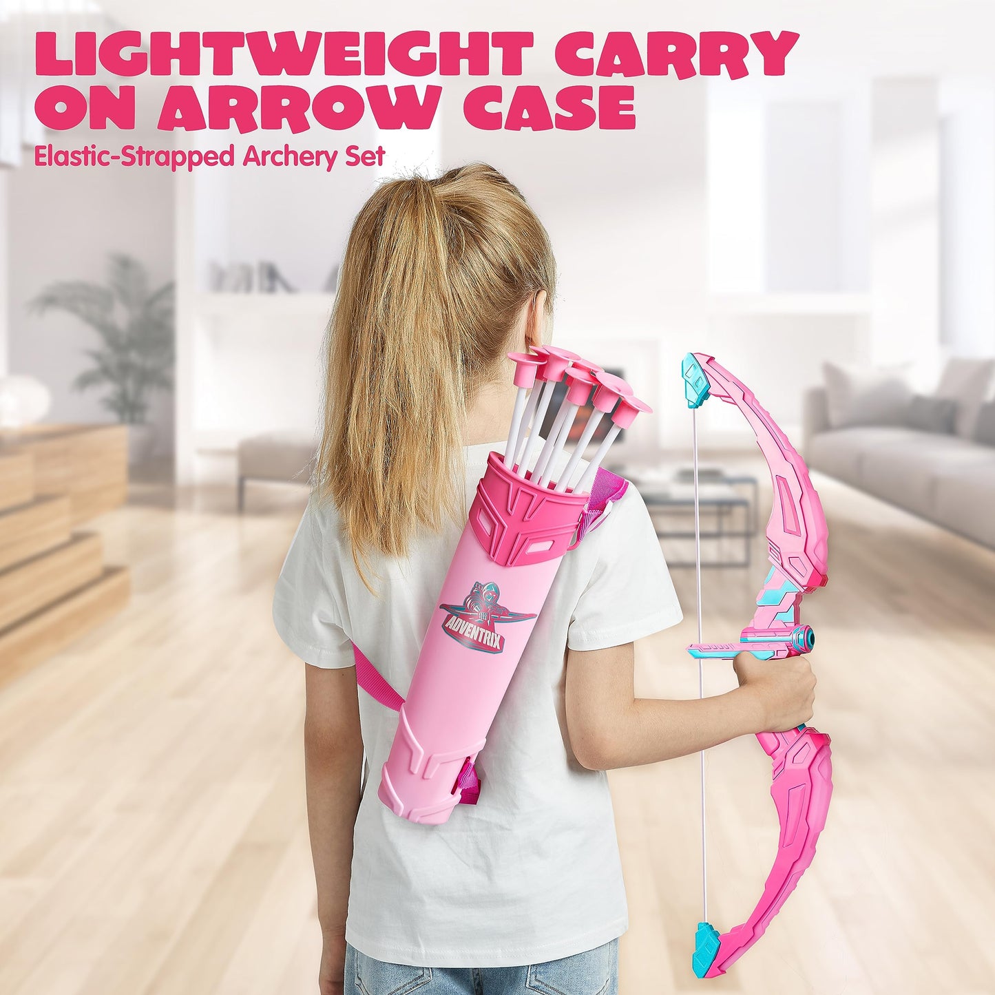 Pink Bow and Arrow Set for Girls