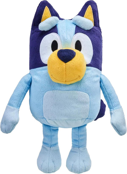 Bluey talking plush toy with blue purple fur