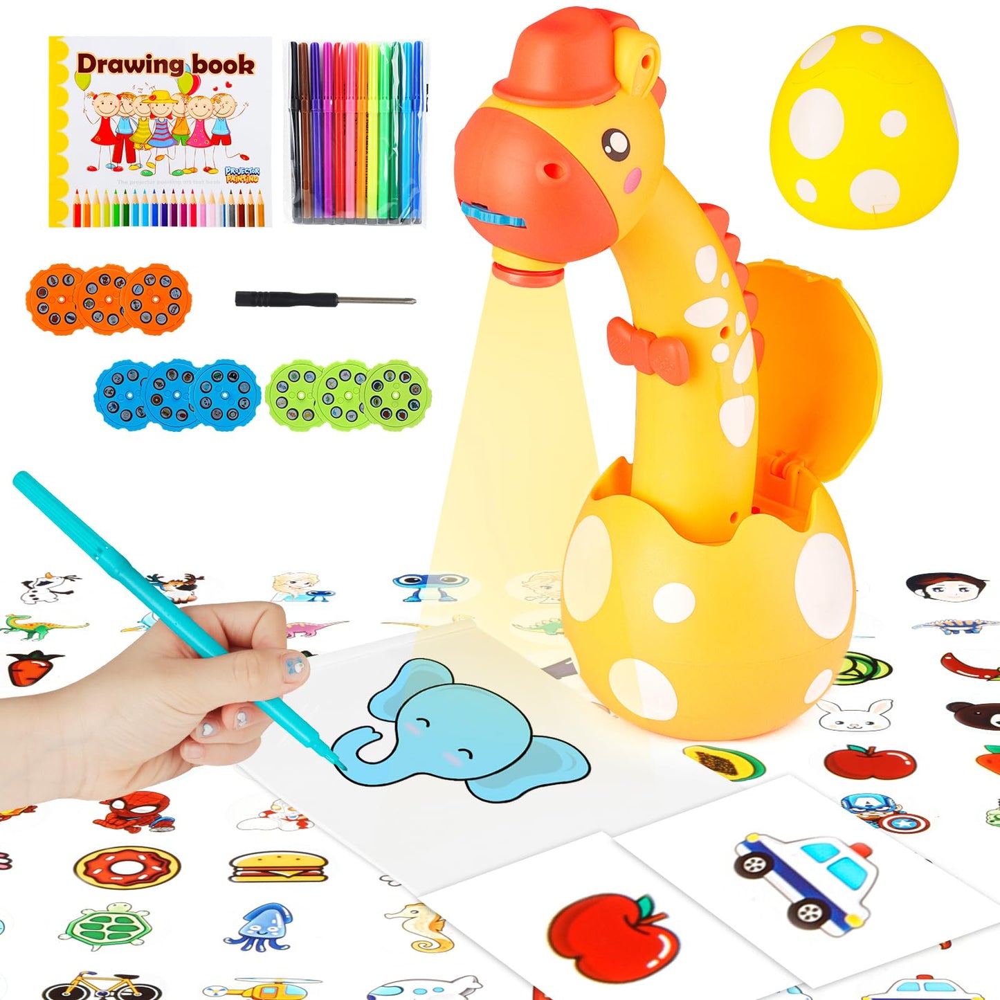 KETIEE drawing projector with colorful pattern discs