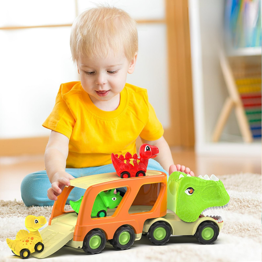 Dinosaur Friction Power Carrier Truck Toy